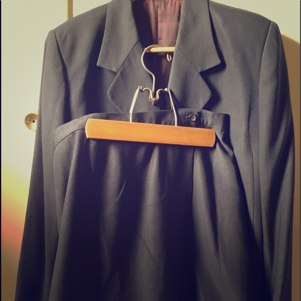 Italian made dress suit with wrap around skirt
